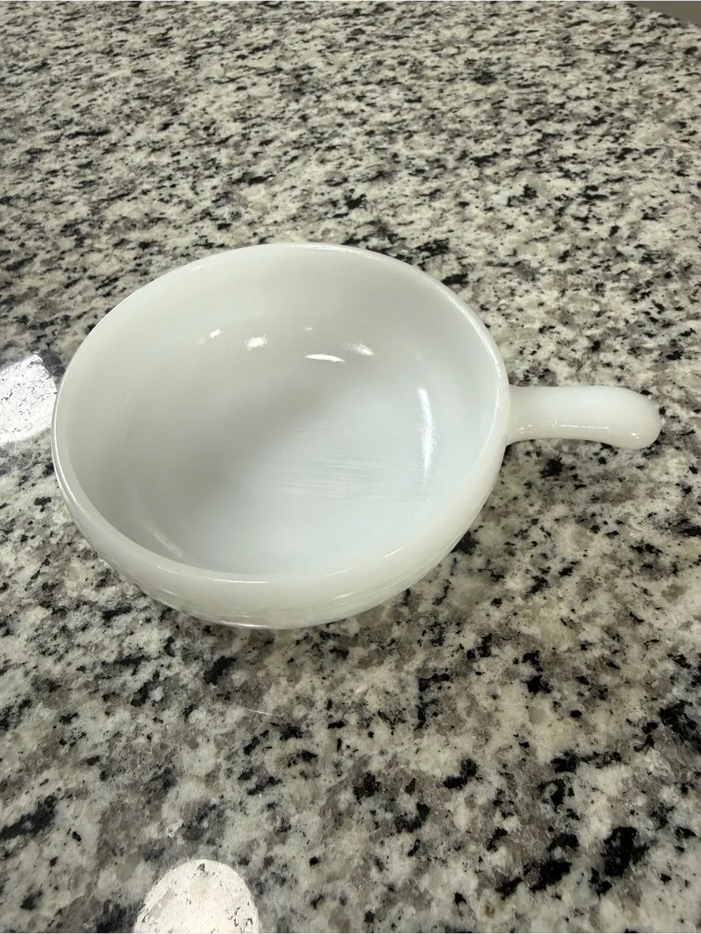 Vintage Milkglass Bowl with Handle